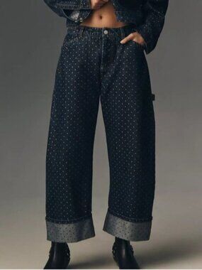 NWT Size 27- The Kayden Carpenter High Rise Barrel Jeans by Pilcro (NWT US$168)